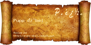 Pupp Ábel névjegykártya