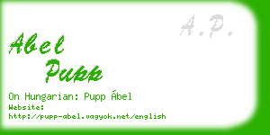 abel pupp business card